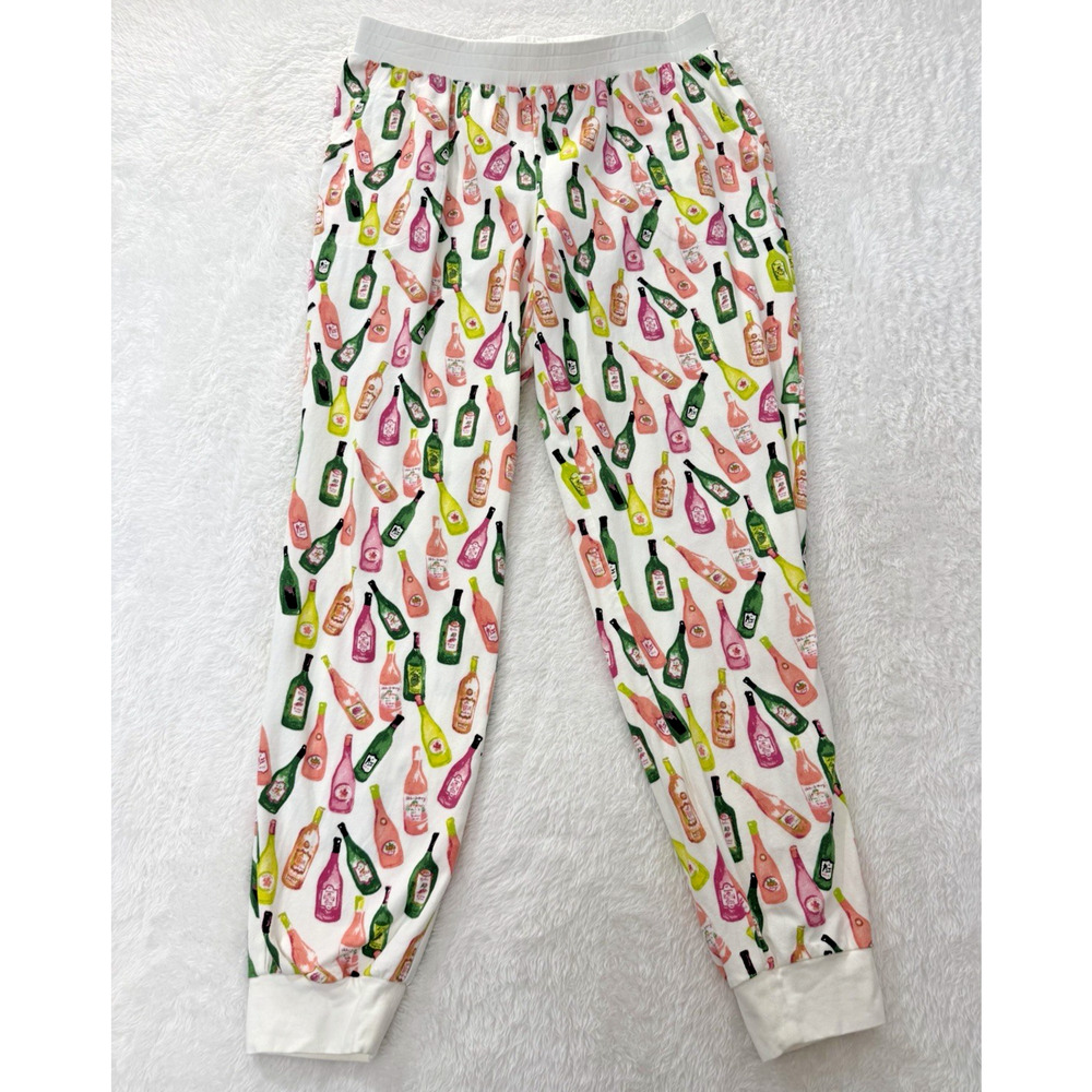 Bed Head Pajama Pants Size M Champagne Wine Bottle Party